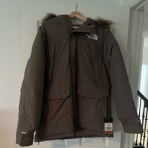 Mens The North Face Mcmurdo 600-Down Parka Winter Jacket - Falcon Brown Medium